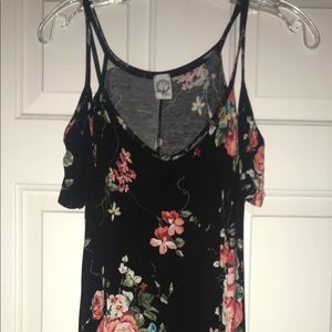 Sun and Moon black floral dress small
